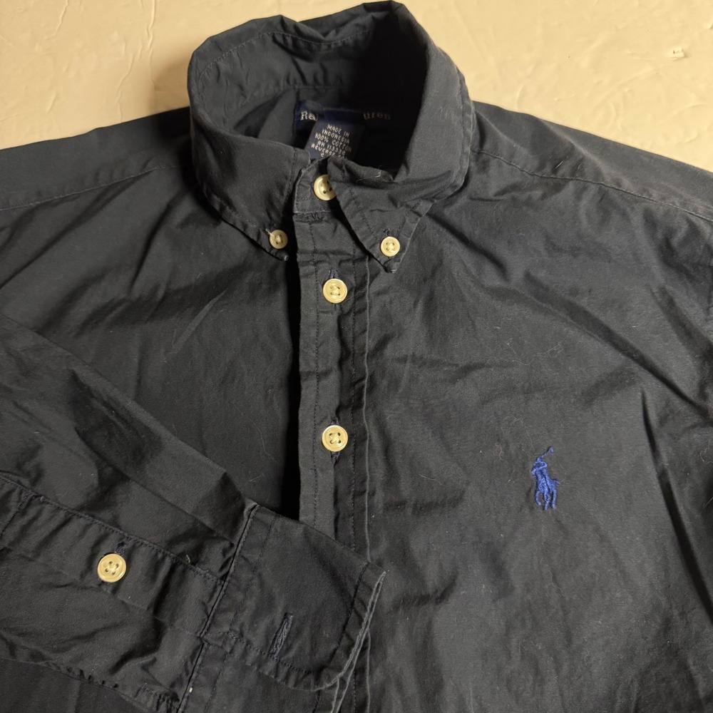 Ralph Lauren Kids Button Down Shirt Size S Blue Pony Logo‎ Cotton Top